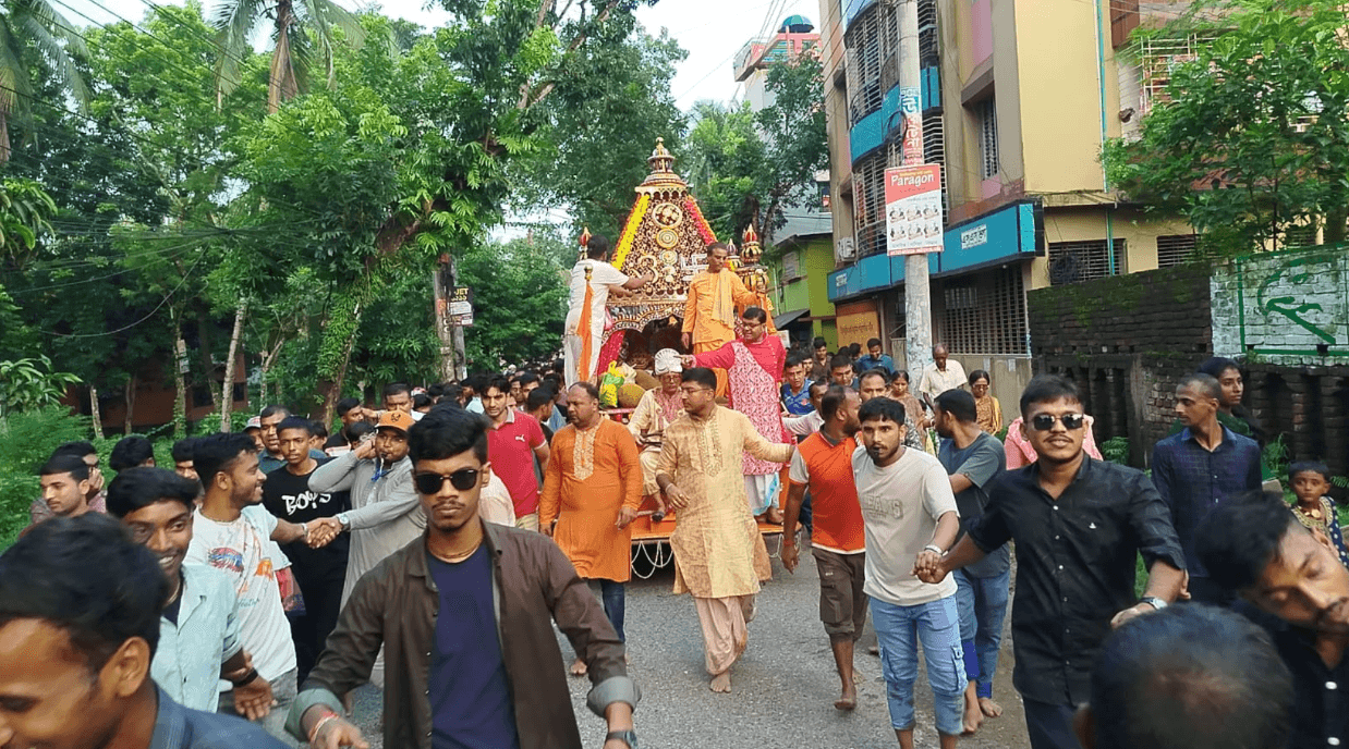 সাতক্ষীরায় ধর্মীয় ভাবগাম্ভীর্যে শ্রীশ্রী জগন্নাথদেবের উল্টো রথযাত্রা সম্পন্ন