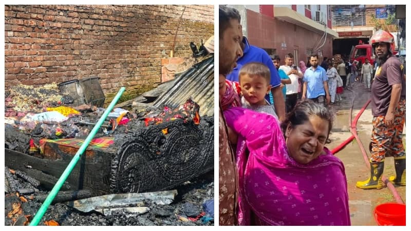 খুলনায় ভয়াবহ অগ্নিকাণ্ডে ৪ পরিবার নিঃস্ব
