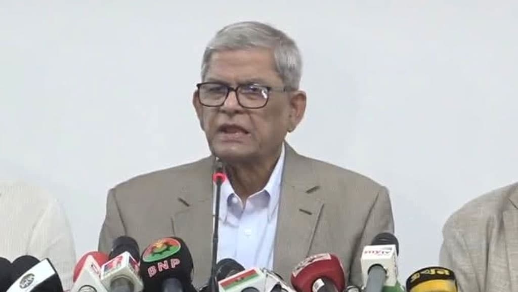 ওয়াসার পানি নিয়ে মির্জা ফখরুলের অসন্তোষ